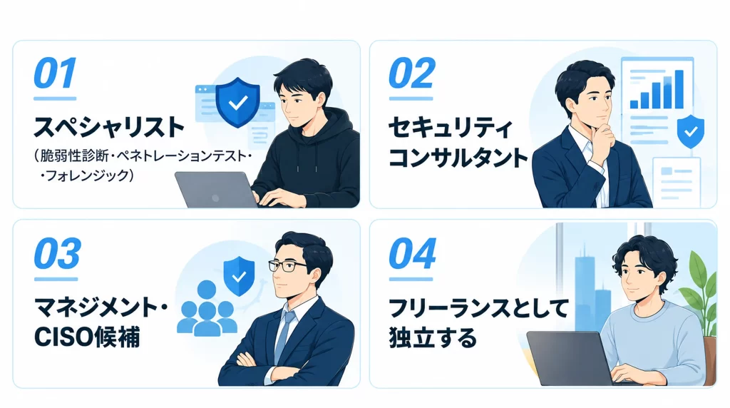 セキュリティエンジニアの4つのキャリアパス